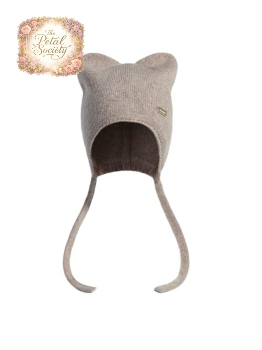Cat Ear Beanie Wool Blend Knit Winter Hat Ear Flaps Women